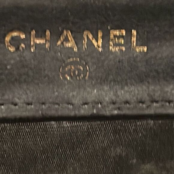 Chanel Caviar Leather Bifold Wallet With Coin Pouch Black Classic CC Big Logo - Picture 5 of 13